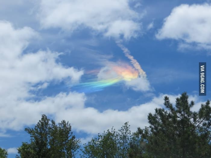a Rainbow cloud - meme