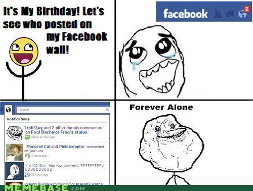 Forever Alone - Birthday - meme