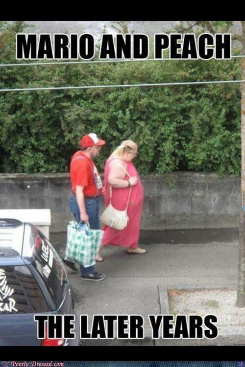 Mario and peach later in life - meme