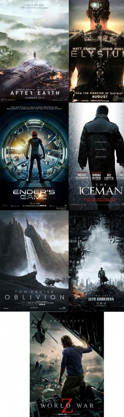 movie posters Of 2013.. because facing forward is to mainstream - meme
