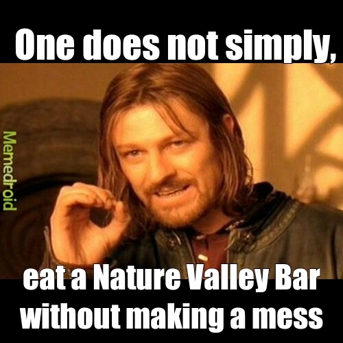 eating a nature valley bar - meme