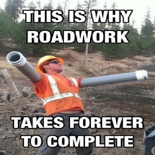 Roadwork hazard - meme