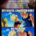 vegeta is too bad ass to be hugging bitches