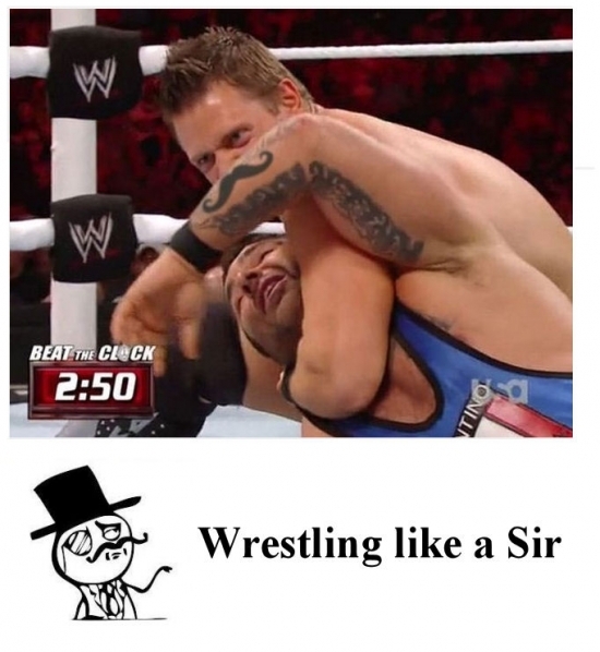 wrestling like a sir - meme