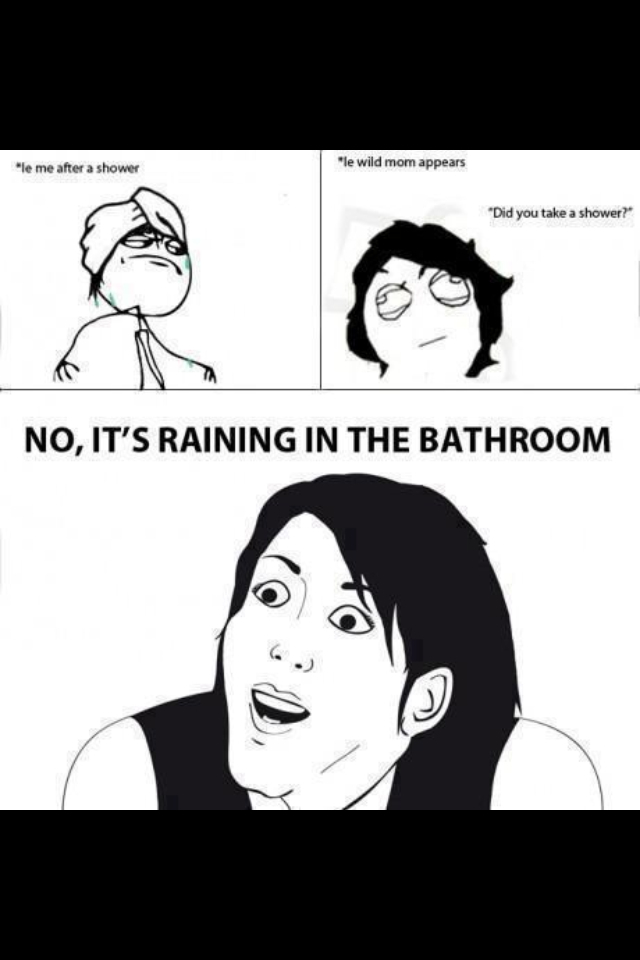 Raining in the batroom - meme