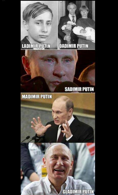 The Many Faces of Putin - meme