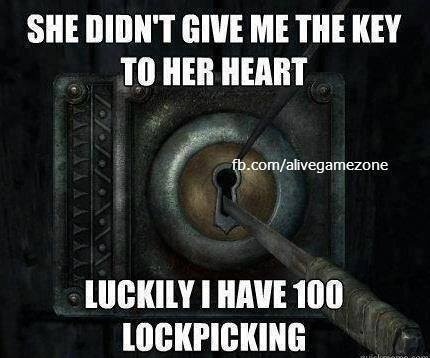 100 lockpicking - meme