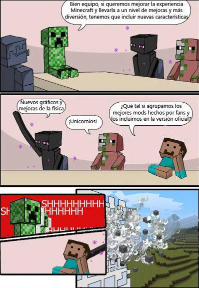 Minecraft y sus cosas xD - meme
