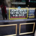 expensive sign... cheap beer