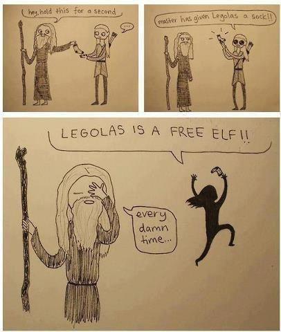 Legolas is free - meme