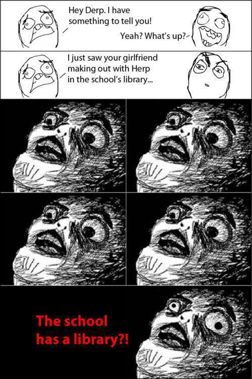 a library... woah! - meme