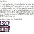 Don't interrupt the Doctor
