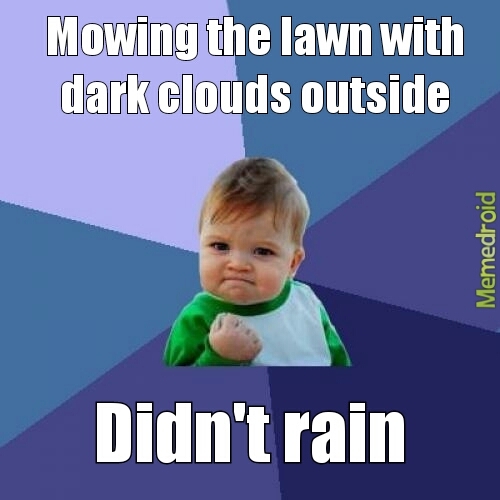 Mowing lawn - meme