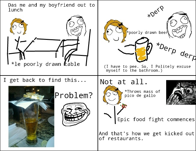 I will throw food at you if you get between me and my beer. - meme