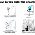 Showering liek a baus