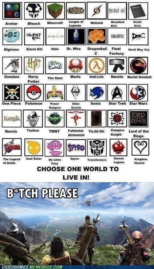 choose one world - meme