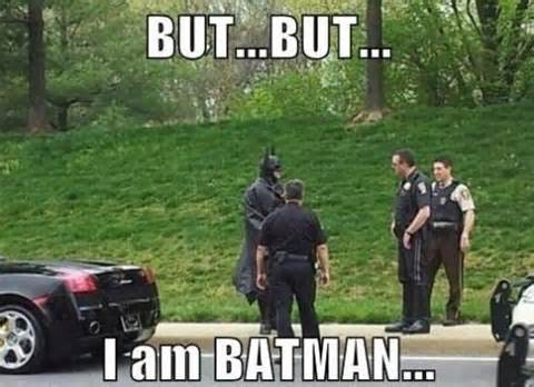 Let batman off with a warning - meme