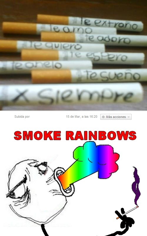 smoke rainbows - meme