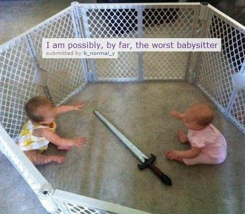 Worst Baby Sitter Ever  - meme