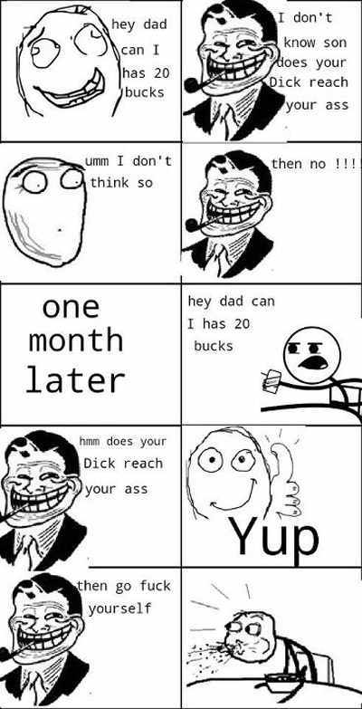 troll dad - meme