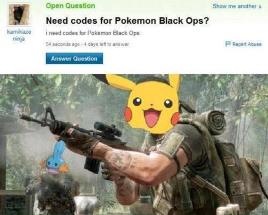 Pokemon Black ops - meme