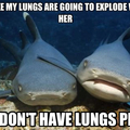 You don't have lungs 