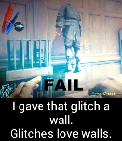 glitches love walls - meme