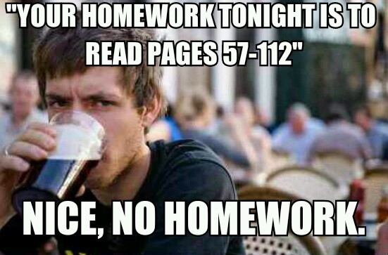 no homework at all - meme