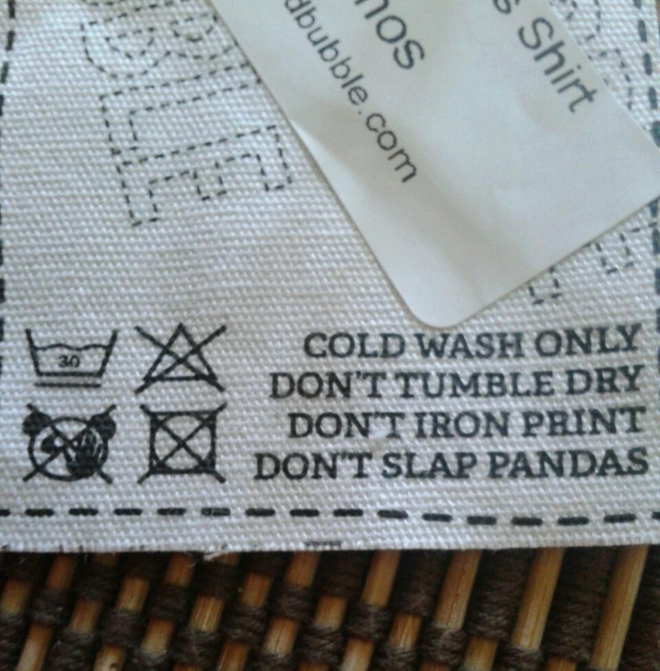 Instructions for washing my t-shirt. - meme