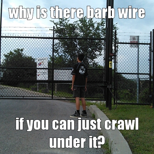 barb wire why? - meme