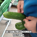 Funny cucumber