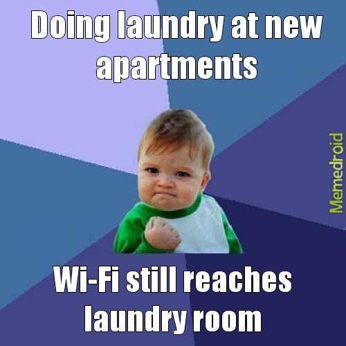Not gonna be bored doing laundry - meme