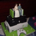Hermosa tarta de matrimonio