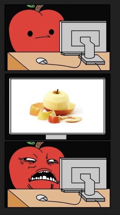 about to release some apple sauce - meme