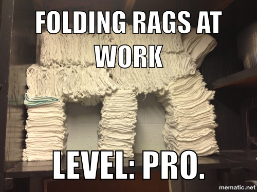 Rag folding status  - meme