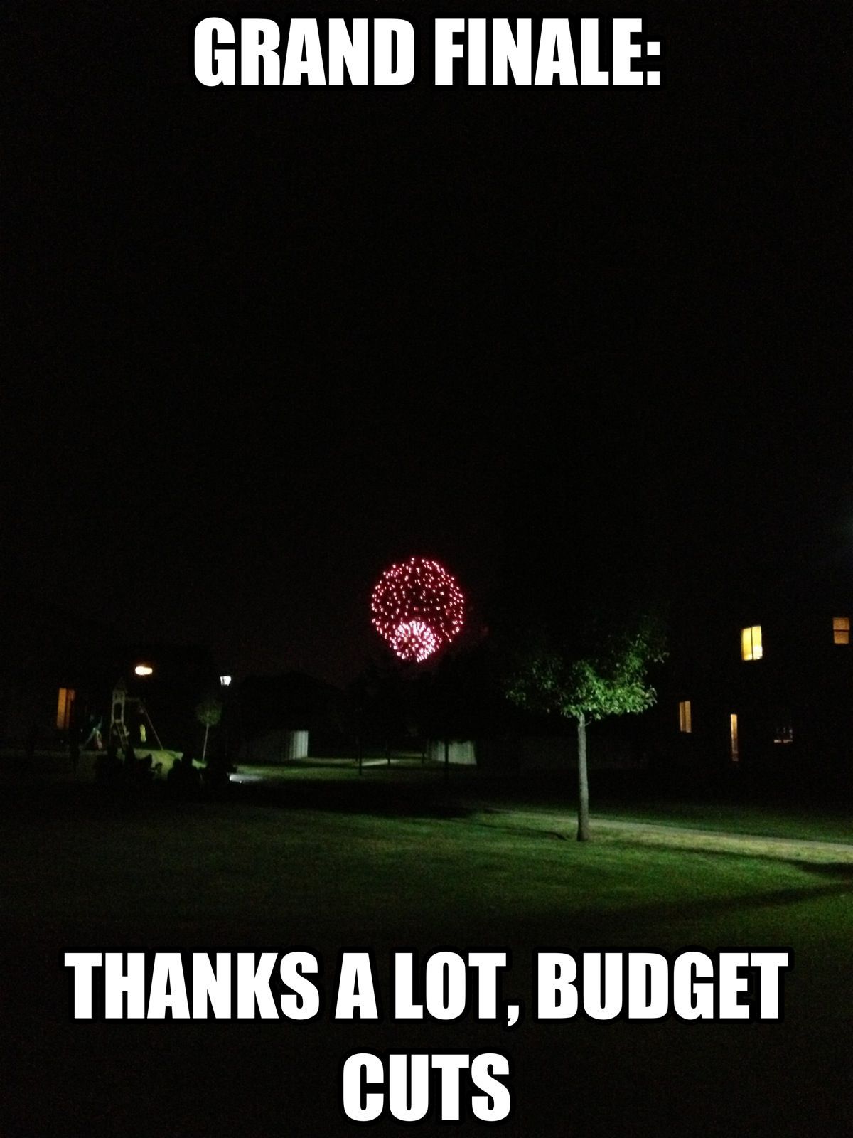 Bullshit city fireworks - meme