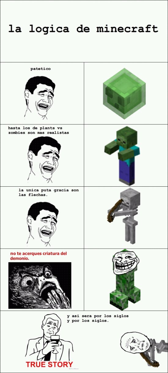Lógica de Minecraft - meme