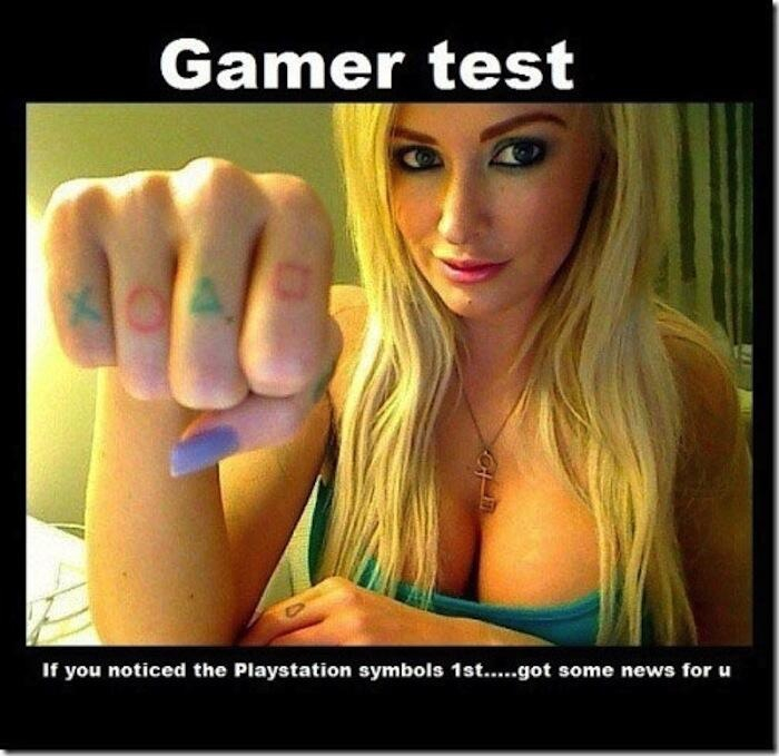 Gamer test - meme