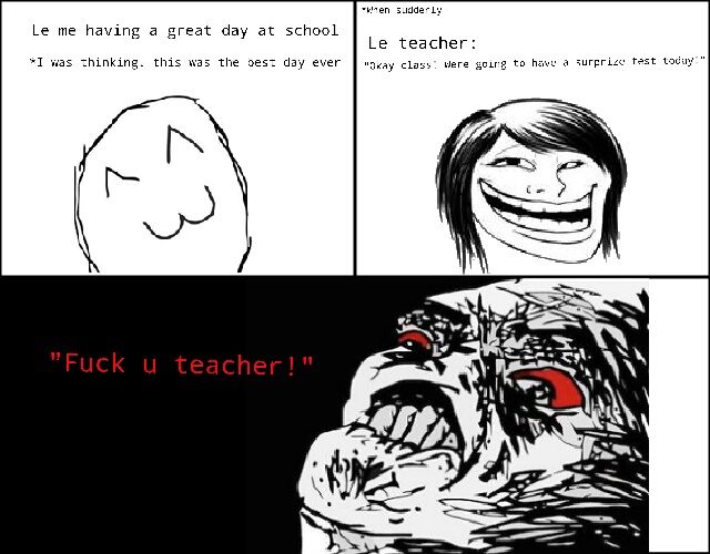 Fuck u teacher - meme