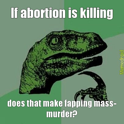 abortion vs fapping - meme