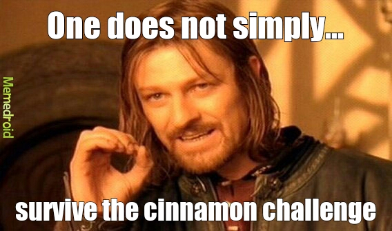 cinnamon challenge... oh god... - meme
