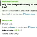 Shut the fuck up, Megan.