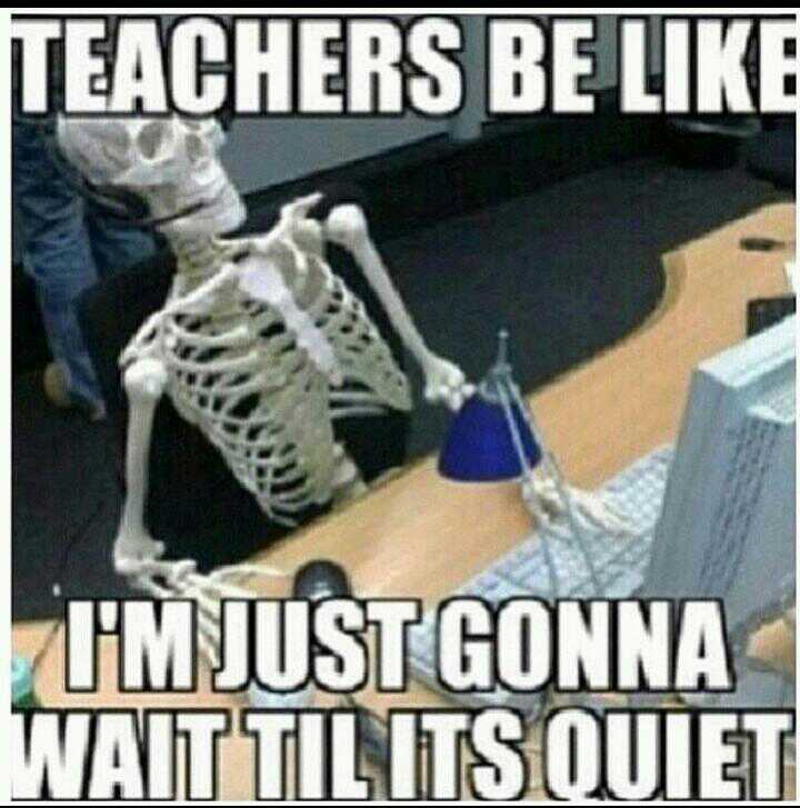 teachers be chillin like - meme