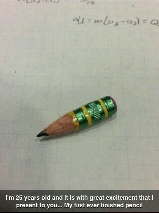 Shortest pencil ever - meme