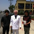 The Colonel, my friend holding the bucket, and me. :D