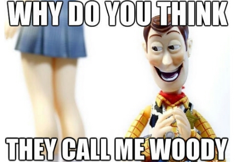 creepy woody - meme