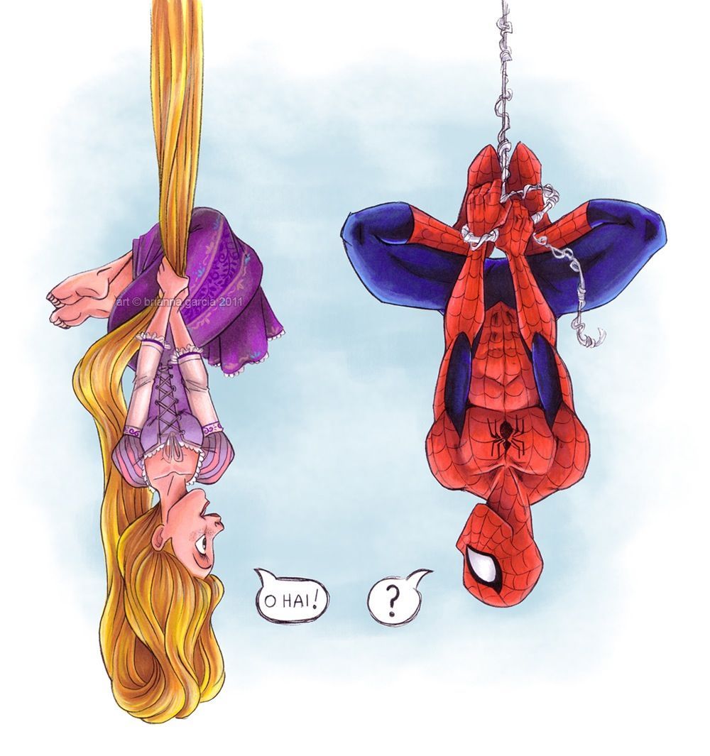 Spider-Man and long hair girl - meme