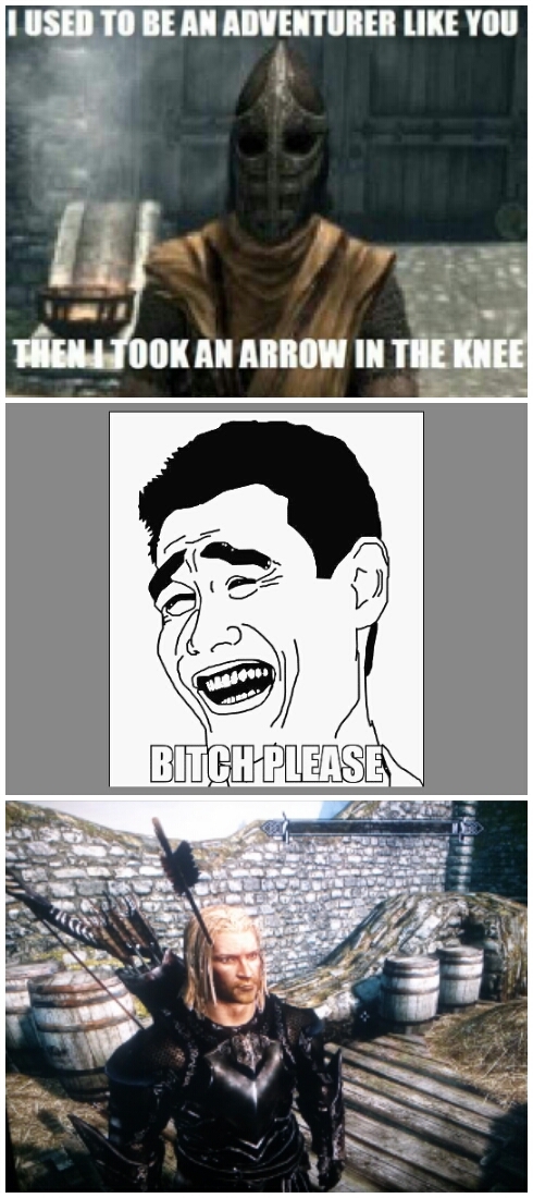arrow to the knee? - meme