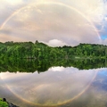 Amazing circle rainbow