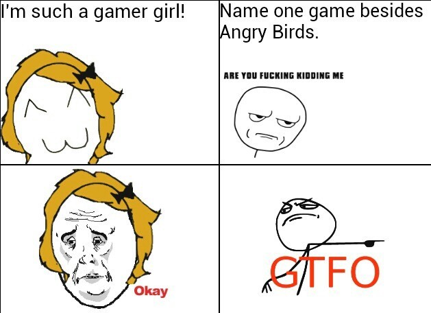 Not so gamer girl - meme